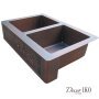 Двойная медная мойка для кухни KD-33228 - фото 2