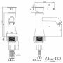 Смеситель для раковины CF-051 однорычажный, медный - фото 4