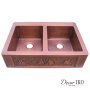 Двойная медная мойка для кухни KD-36259 - фото 2