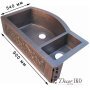 Двойная медная мойка для кухни KD-36229-1 - фото 3