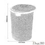 Корзина для белья в ванную комнату BBS-30 - фото 4