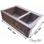 Двойная медная мойка для кухни KD-33228-1 - фото 3