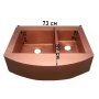 Медная мойка с фартуком для кухни KD-35299/7 - фото 2