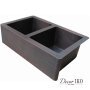 Двойная медная мойка для кухни KD-33218 - фото 2