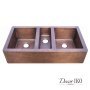 Тройная мойка из меди с фартуком KT-442310-3 - фото 2