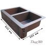 Двойная медная мойка для кухни KD-33228 - фото 3