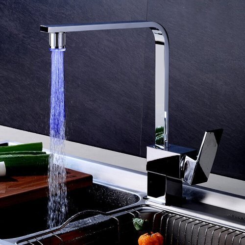 Смеситель для мойки с LED подсветкой LF-72